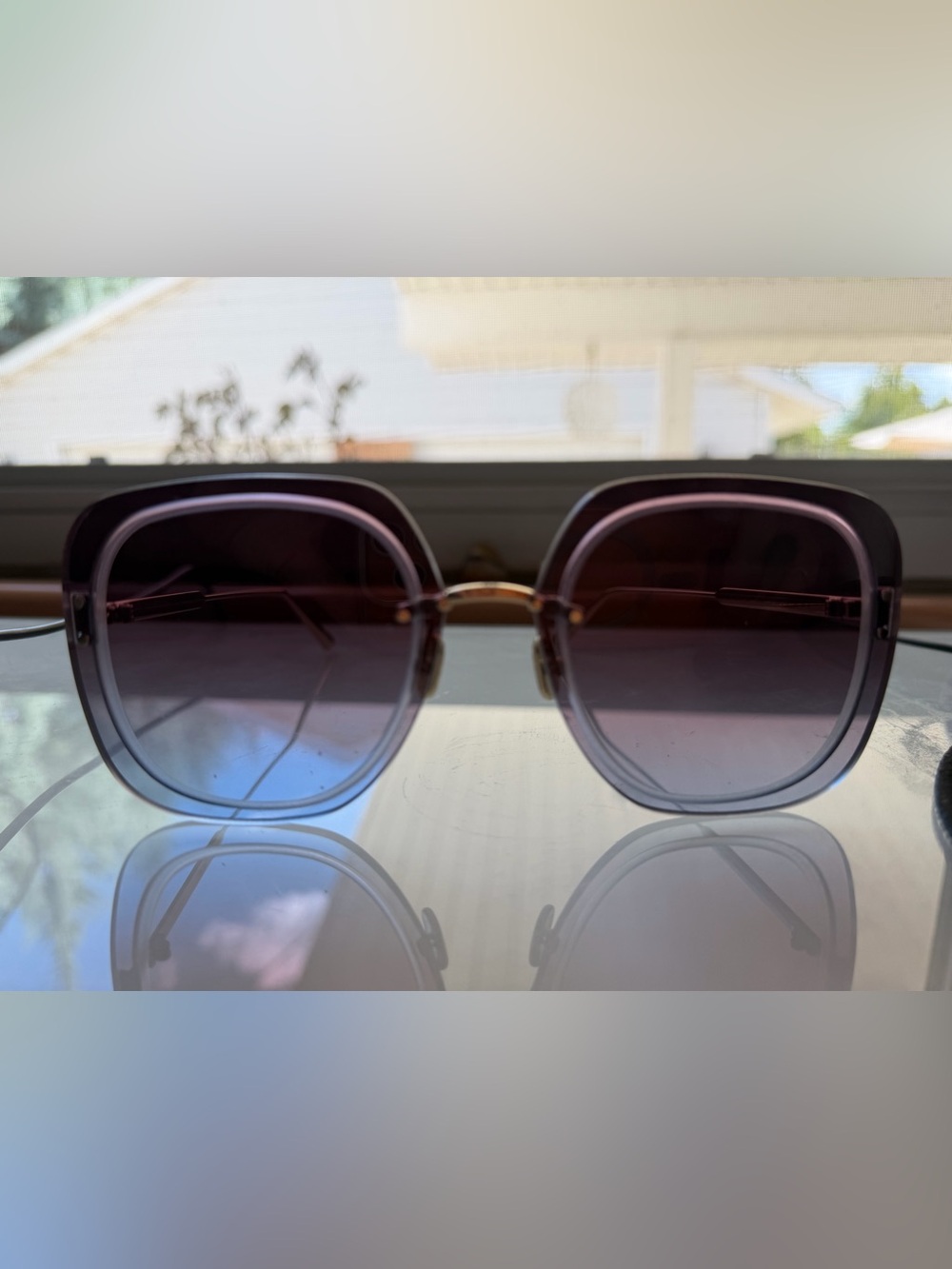 DIOR ULTRADIOR SU Bordeaux To Blue Gradient Lenses Sunglasses Authentic W/Case